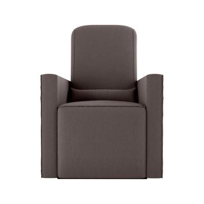 Poltrona De Amamentação Com Balaço E Puff Premium Annecy Matrix Suede Capuccino