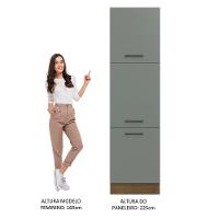 Paneleiro Agata 60 cm 3 Portas Rustic/Cinza Madesa - 6