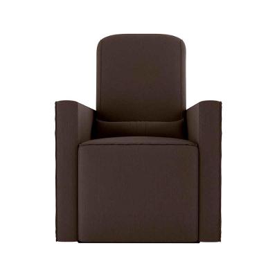 Poltrona De Amamentação Com Balaço E Puff Premium Annecy Matrix Suede Marrom