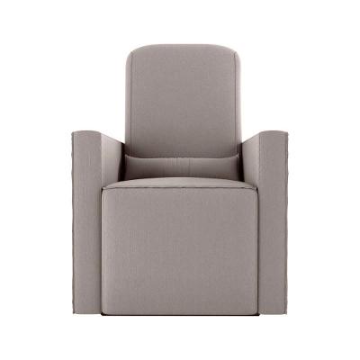 Poltrona De Amamentação Com Balaço E Puff Premium Annecy Matrix Suede Bege