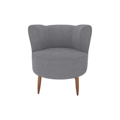 Poltrona Decorativa Premium Redonda Savana Matrix Boucle Cinza