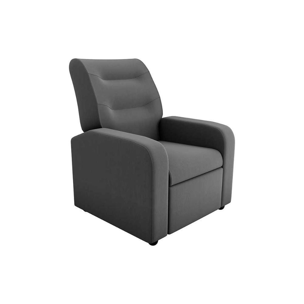 Poltrona Do Papai Reclinável Classic Matrix Suede Cinza - 4