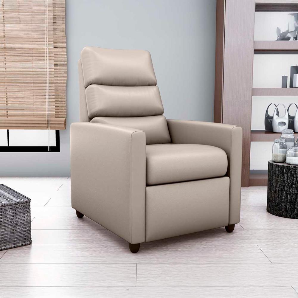 Poltrona Do Papai Confortável Reclinável Turin Matrix Sintetico Bege - 2