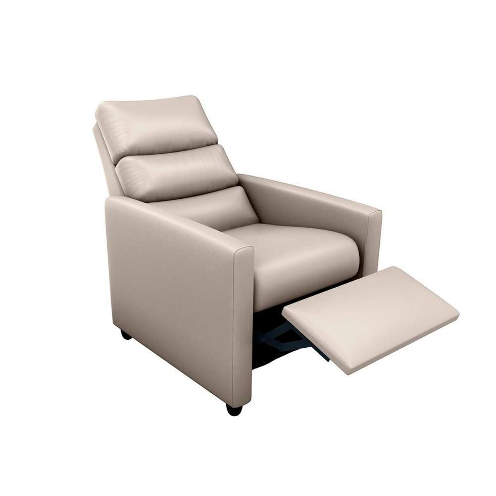 Poltrona Do Papai Confortável Reclinável Turin Matrix Sintetico Bege - 4