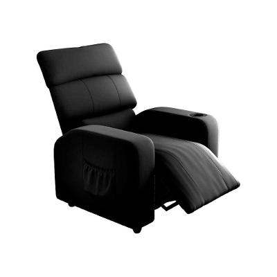 Poltrona Do Papai Reclinável Pulse Com Porta Copos Veludo Preto Matrix