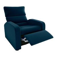 Poltrona Do Papai Reclinável Confortável Kwid Matrix Veludo Azul - 2