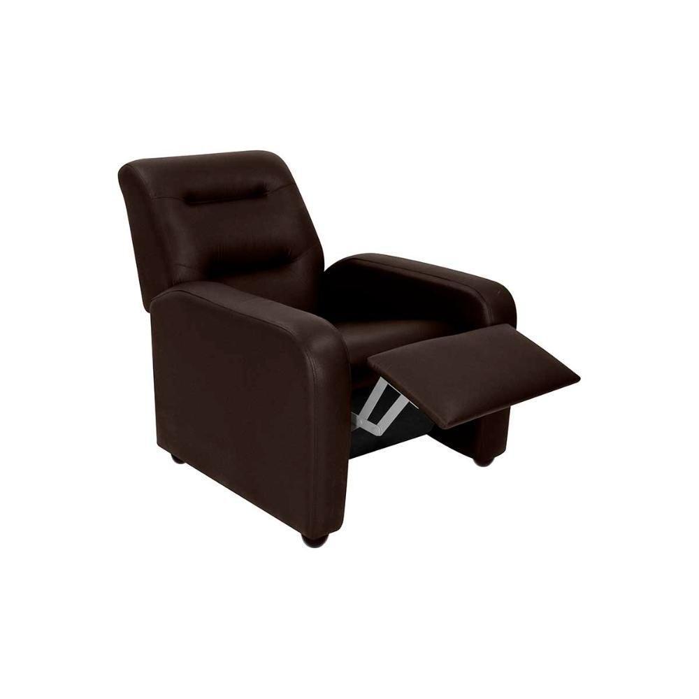 Poltrona Do Papai Reclinável Classic Matrix Sintetico Marrom - 1