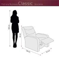 Poltrona Do Papai Reclinável Classic Matrix Sintetico Marrom