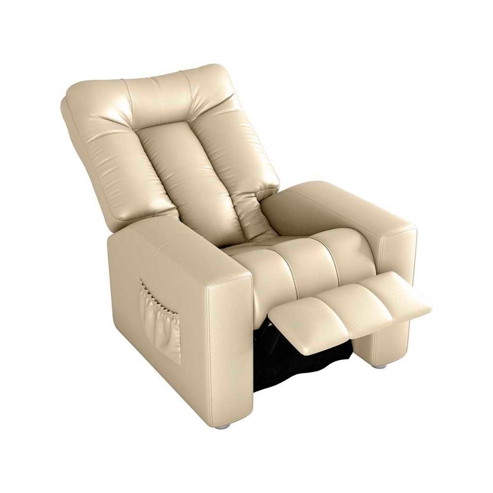 Poltrona Do Papai Reclinável Pallas Matrix Sintetico Bege - 1