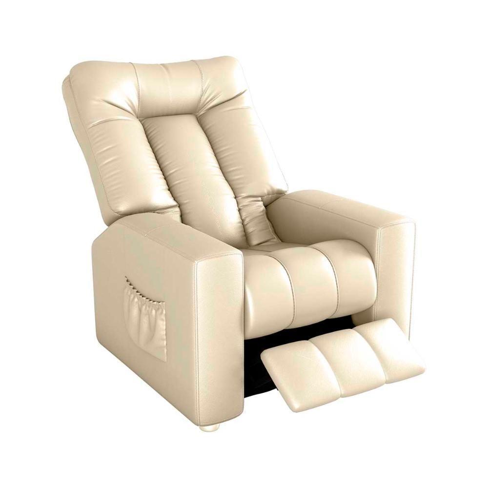 Poltrona Do Papai Reclinável Pallas Matrix Sintetico Bege - 3