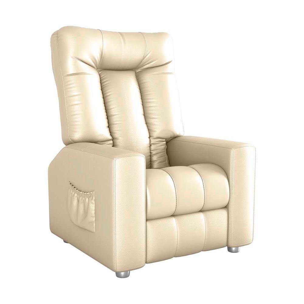 Poltrona Do Papai Reclinável Pallas Matrix Sintetico Bege - 4