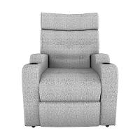 Poltrona Do Papai Reclinável Premium Com Porta Copos E Porta Controle Toro Matrix Linho Cinza