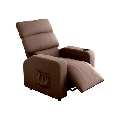 Poltrona Do Papai Reclinável Com Porta Copos Pulse Matrix Veludo Marrom