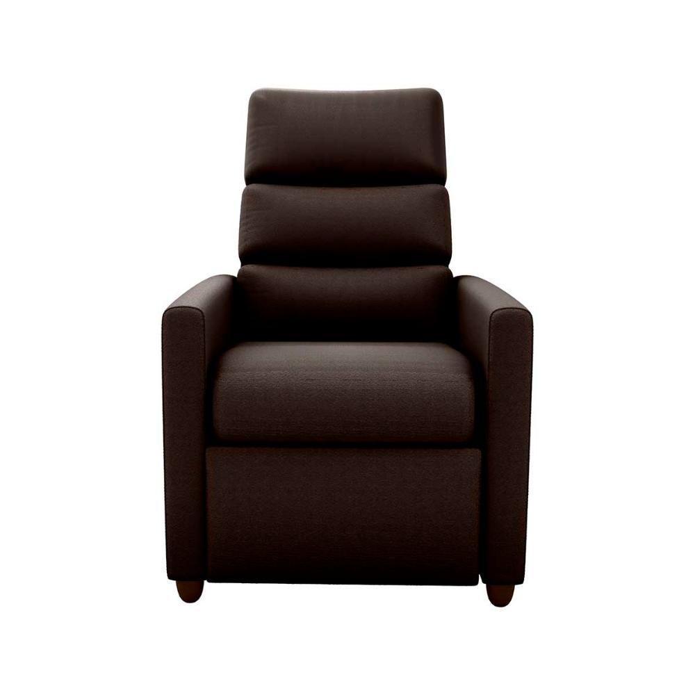 Poltrona Do Papai Confortável Reclinável Turin Matrix Suede Marrom - 1