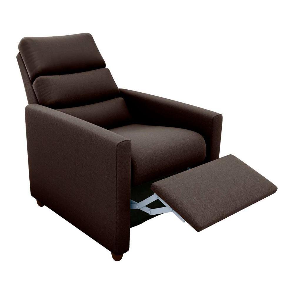 Poltrona Do Papai Confortável Reclinável Turin Matrix Suede Marrom - 2