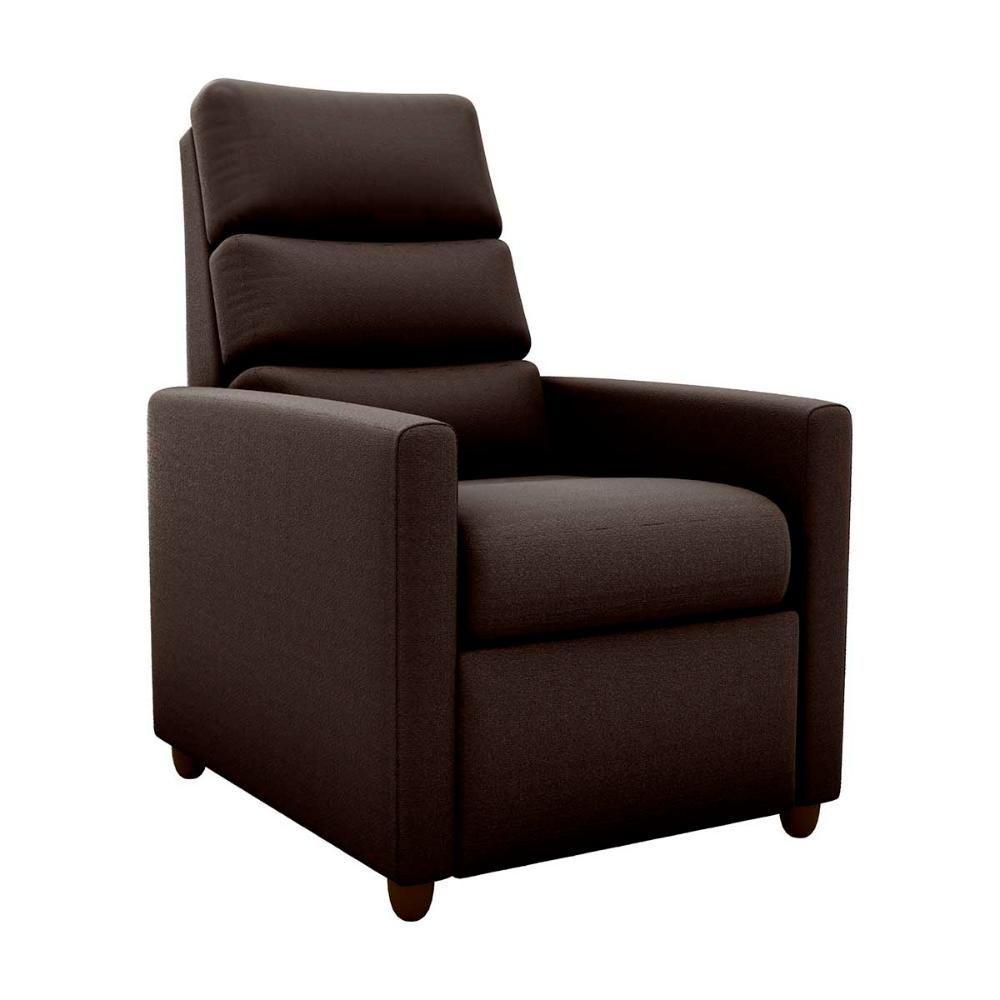 Poltrona Do Papai Confortável Reclinável Turin Matrix Suede Marrom - 3
