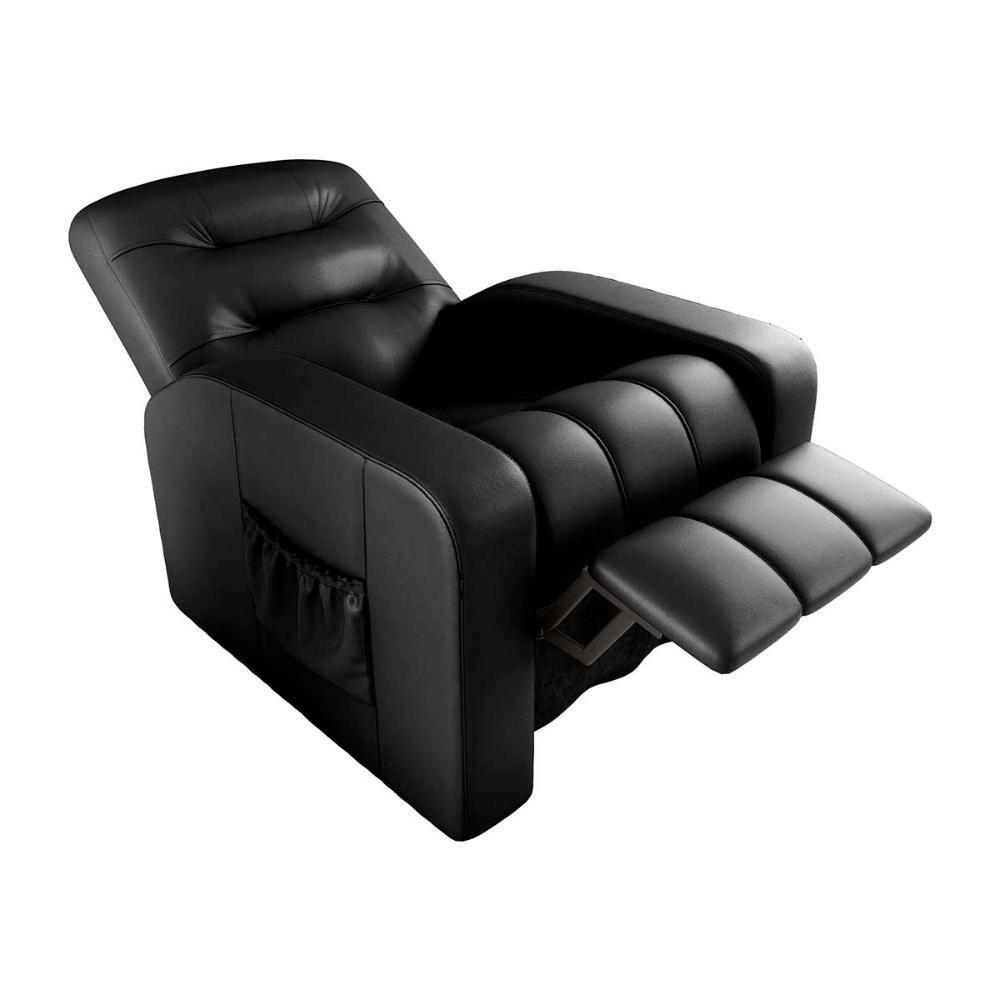 Poltrona Do Papai Reclinavel Para Descanço Azera Matrix Sintetico Preto - 3