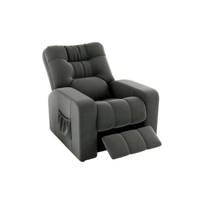 Poltrona Do Papai Reclinável Azera Descanso Veludo Cinza Matrix