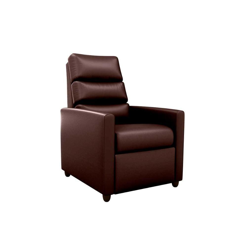 Poltrona Do Papai Confortável Reclinável Turin Matrix Sintetico Marrom - 2