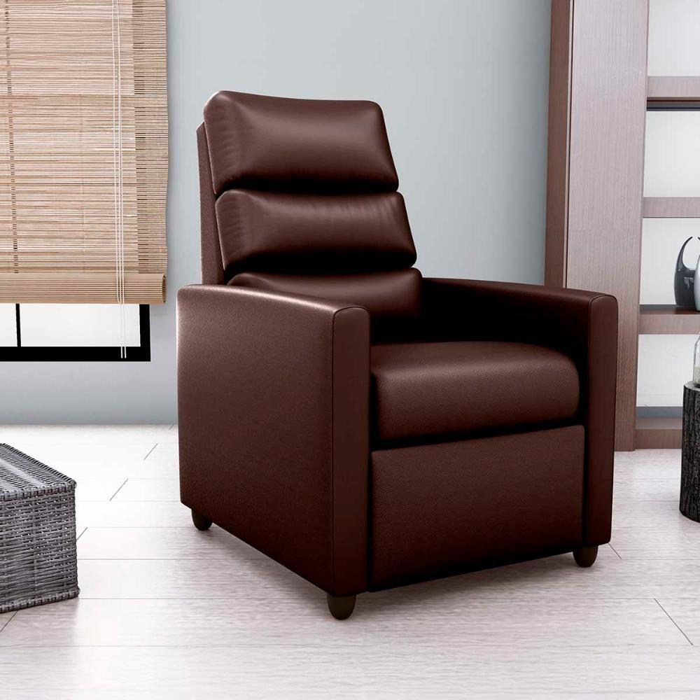 Poltrona Do Papai Confortável Reclinável Turin Matrix Sintetico Marrom - 3