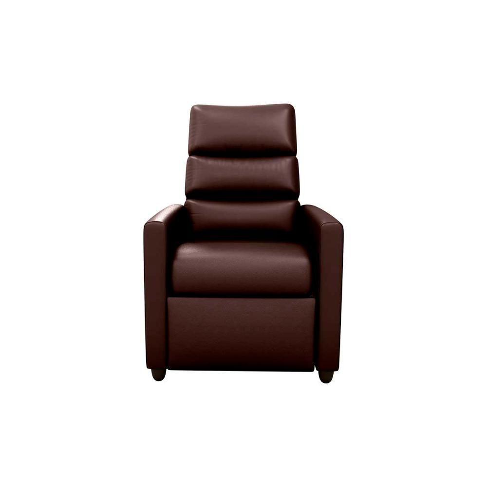 Poltrona Do Papai Confortável Reclinável Turin Matrix Sintetico Marrom - 6