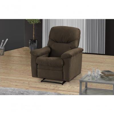 Poltrona Do Papai Luxo Premium Reclinavel Audi Matrix Veludo Marrom