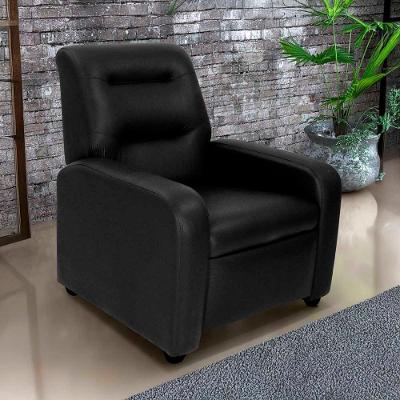 Poltrona Do Papai Reclinável Classic Apoio Para Os Pés Corino Preto Matrix