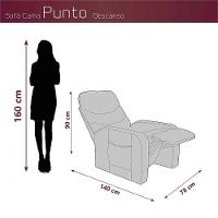 Poltrona Do Papai Reclinável Confortavél Punto Matrix Veludo Capuccino - 5