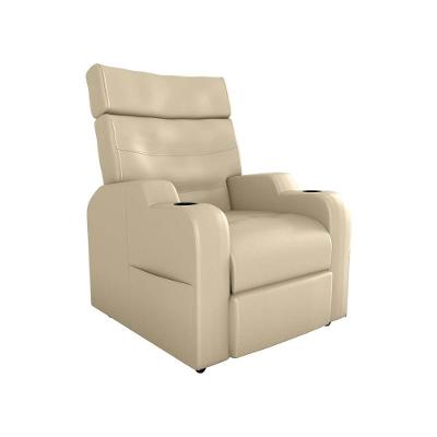 Poltrona Do Papai Reclinável Premium Com Porta Copos E Porta Controle Toro Matrix Sintetico Bege