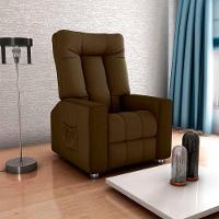 Poltrona Do Papai Reclinável Pallas Matrix Veludo Turkey Marrom