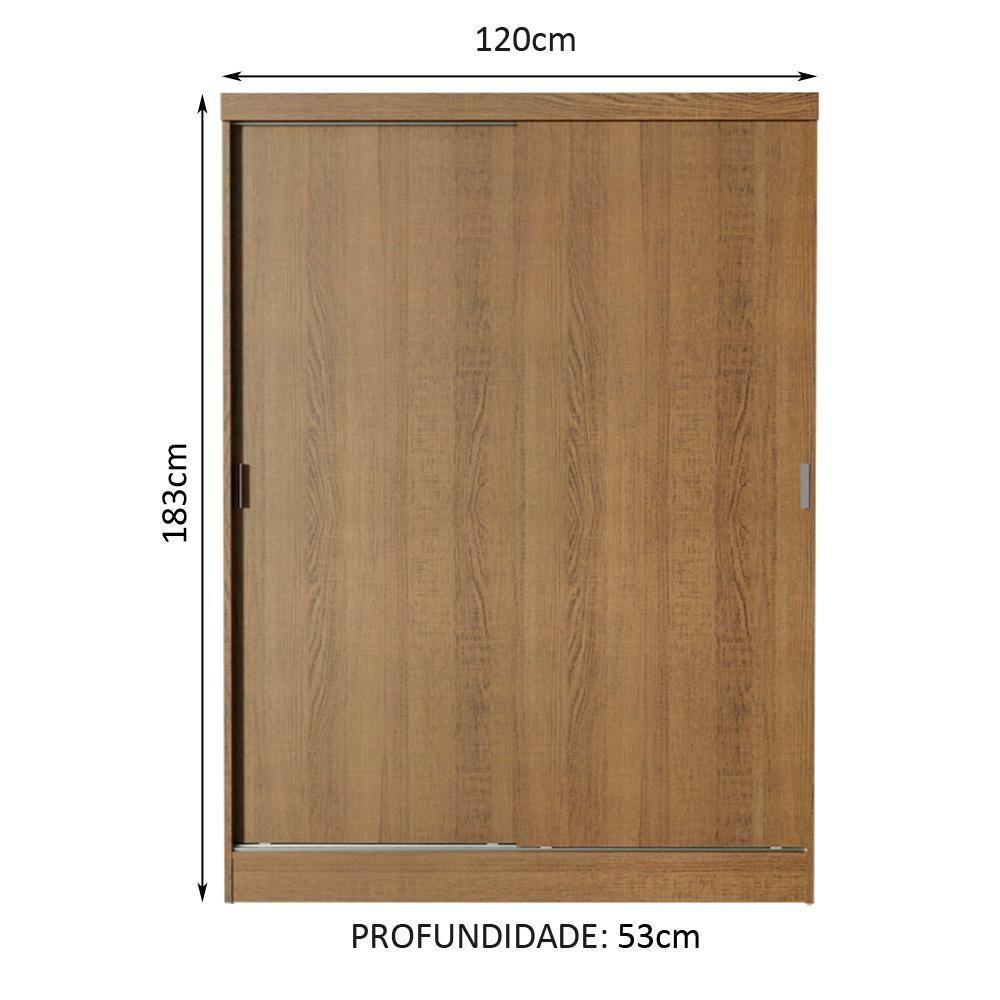 Quarto Completo Guarda Roupa 2 Criados Mudos Madesa Rustic - 9