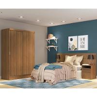 Quarto Completo Guarda Roupa 2 Criados Mudos Madesa Rustic - 1