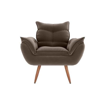 Poltrona Opala Tokio Para Descanço Confortável Toquio Matrix Veludo Capuccino