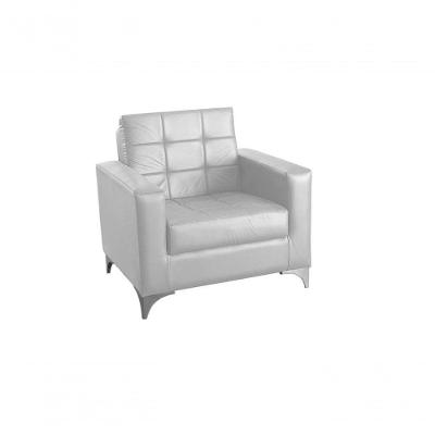 Poltrona Para Descanço Confortável Thaina Matrix Sintetico Branco