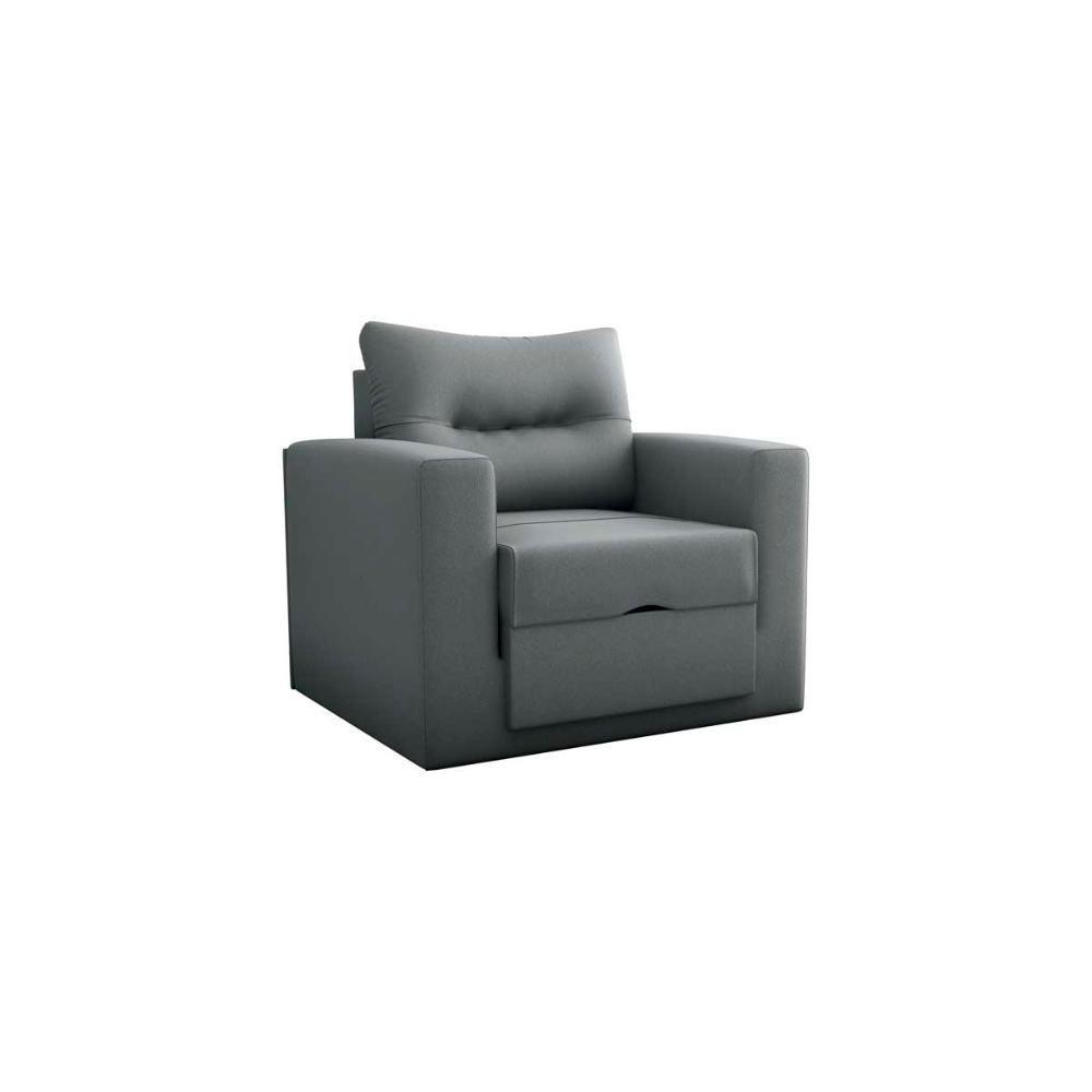 Sofa Cama Poltrona 1 Lugar Solteiro 0,90 Larg Marissol Matrix Suede Cinza - 5