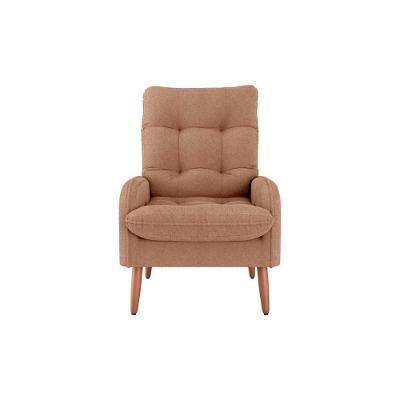 Poltrona Para Descanso Nantes Confortável Premium Boucle Marrom Matrix