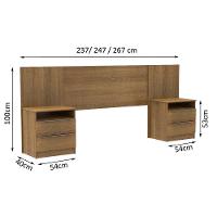 Quarto Completo Guarda Roupa 2 Criados Mudos Madesa Rustic - 8