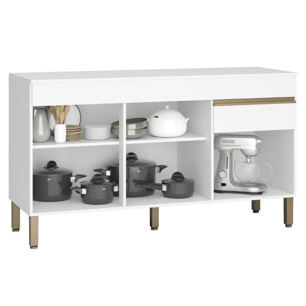 Balcao 3 Portas C/ Gaveteiro 1,50 Line C/ Tampo Supremo - 4