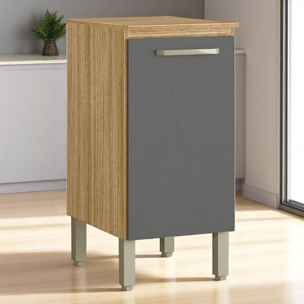 Balcão 1 Porta 400 C/ Tampo Lapis Freijó Gris - 1