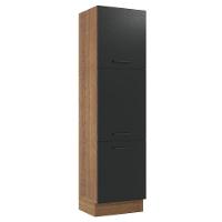 Paneleiro Madesa Agata 60cm 3 Portas Rustico Preto - 1