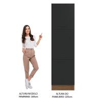 Paneleiro Madesa Agata 60cm 3 Portas Rustico Preto - 2