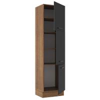 Paneleiro Madesa Agata 60cm 3 Portas Rustico Preto - 8