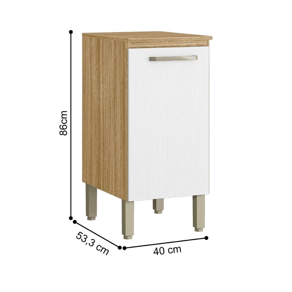 Balcão 1 Porta 400 C/ Tampo Ametista Freijó Supremo - 3