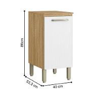 Balcão 1 Porta 400 C/ Tampo Ametista Freijó Supremo - 3