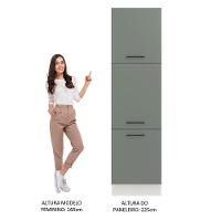 Paneleiro Madesa Agata 60 cm 3 Portas Branco e Cinza - 9