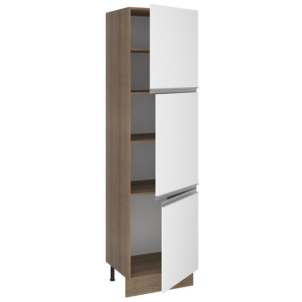 Paneleiro Glamy 60 cm 3 Portas Rustic/Branco Madesa - 9