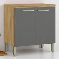 Balcão 2 Portas 800 C/ Tampo Ametista Freijó Gris - 1