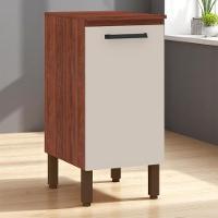 Balcão 1 Porta 400 C/ Tampo Lapis Nogueira Off White - 1