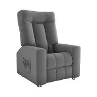 Poltrona Do Papai Reclinável Pallas Matrix Veludo Cinza - 3