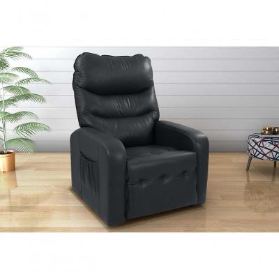 Poltrona Do Papai Reclinável Confortavél Punto Matrix Sintetico Preto
